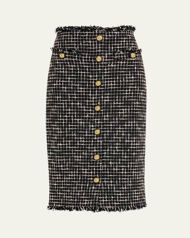 Tai Tweed Midi Skirt